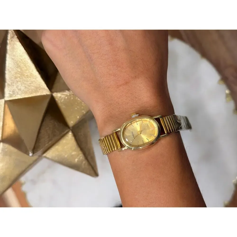 Women's Gold Mini Vintage Watch